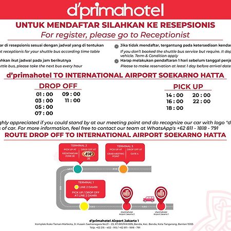 D'Primahotel Airport Jakarta 1 Tangerang Exteriör bild